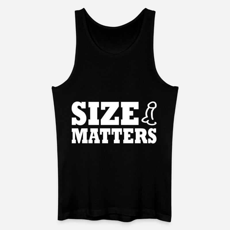 Penis size matters - Männer Bio Tank Top - Schwarz