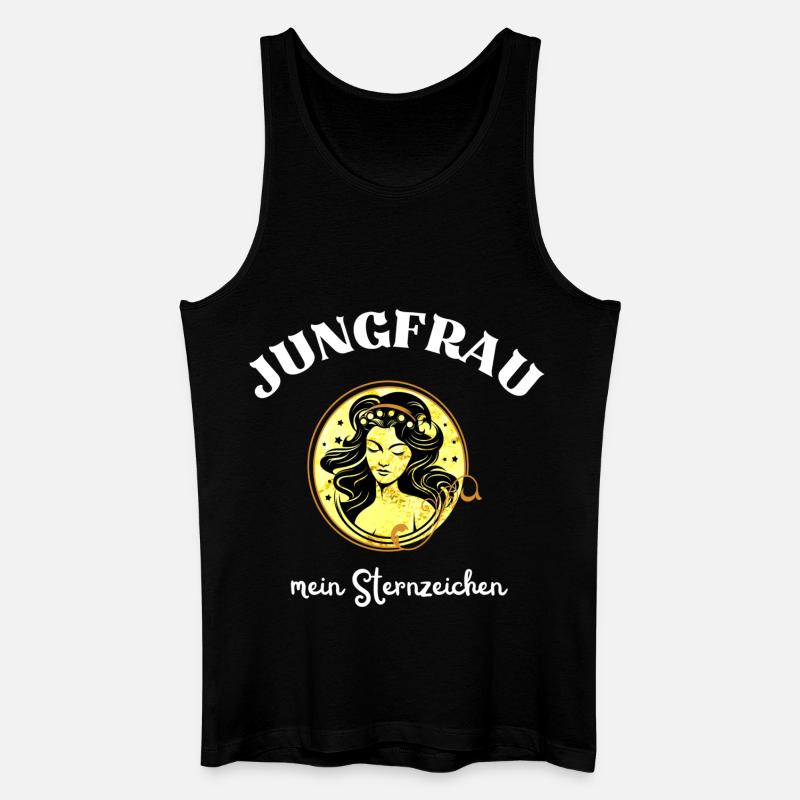 Sternzeichen Jungfrau - Männer Bio Tank Top - Schwarz