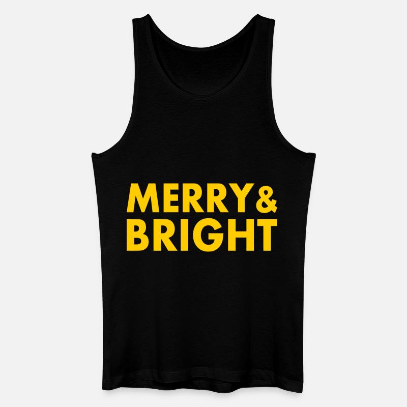 Merry and bright - Männer Bio Tank Top - Schwarz
