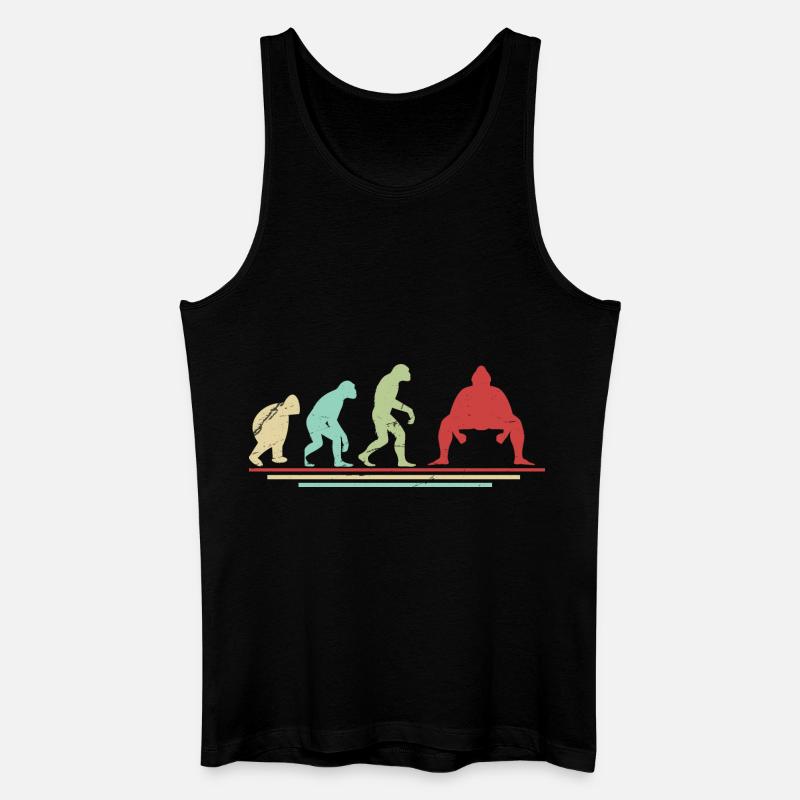 Sumo-Evolution - Männer Bio Tank Top - Schwarz