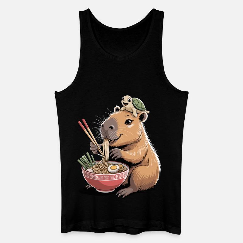 Cute capybara, ramen, turtle, capybara - Men’s Organic Tank Top - black