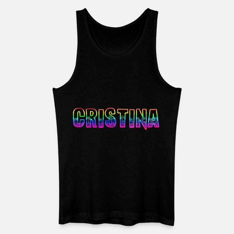 cristina rs regenbogen - Männer Bio Tank Top - Schwarz