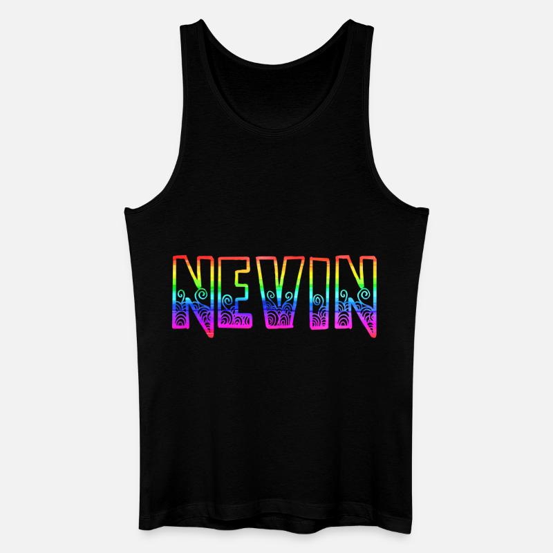 nevin rs regenbogen - Männer Bio Tank Top - Schwarz