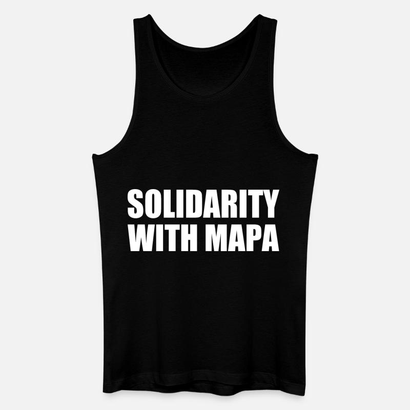 solidarity with mapa - Männer Bio Tank Top - Schwarz