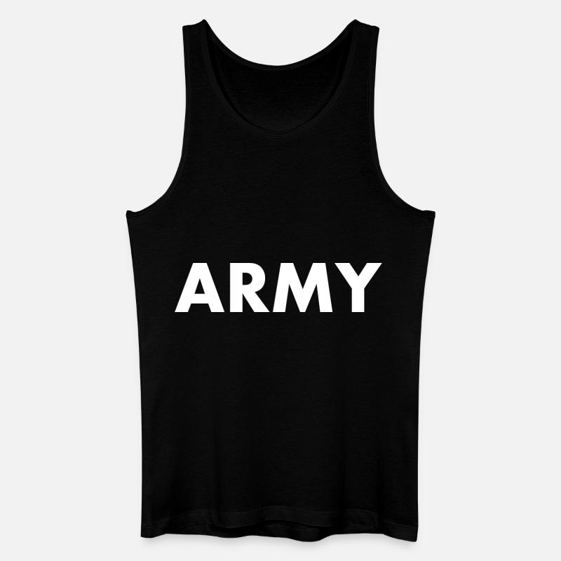 Army - Männer Bio Tank Top - Schwarz