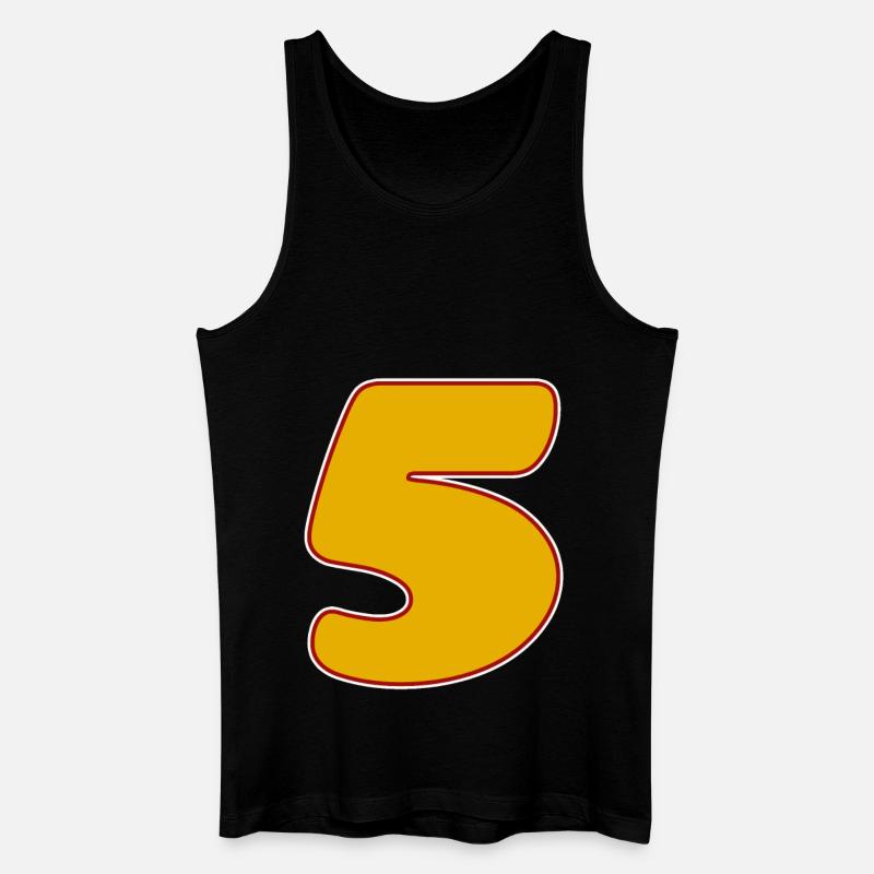 5 - Fünf - Männer Bio Tank Top - Schwarz
