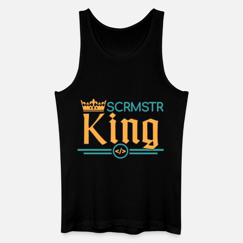 SCRMSTR King Scrum Master - Männer Bio Tank Top - Schwarz