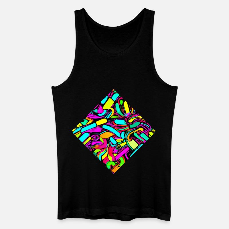 Neon Stil UV House Style - Männer Bio Tank Top - Schwarz