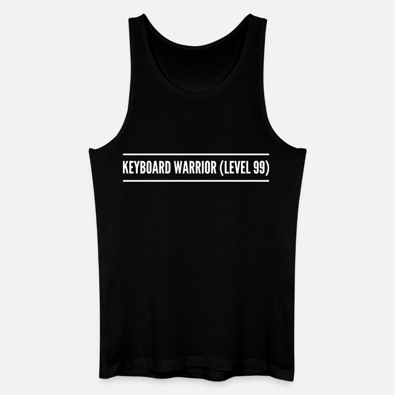 keyboard warrior ( level 99 ) - Débardeur bio Homme - noir