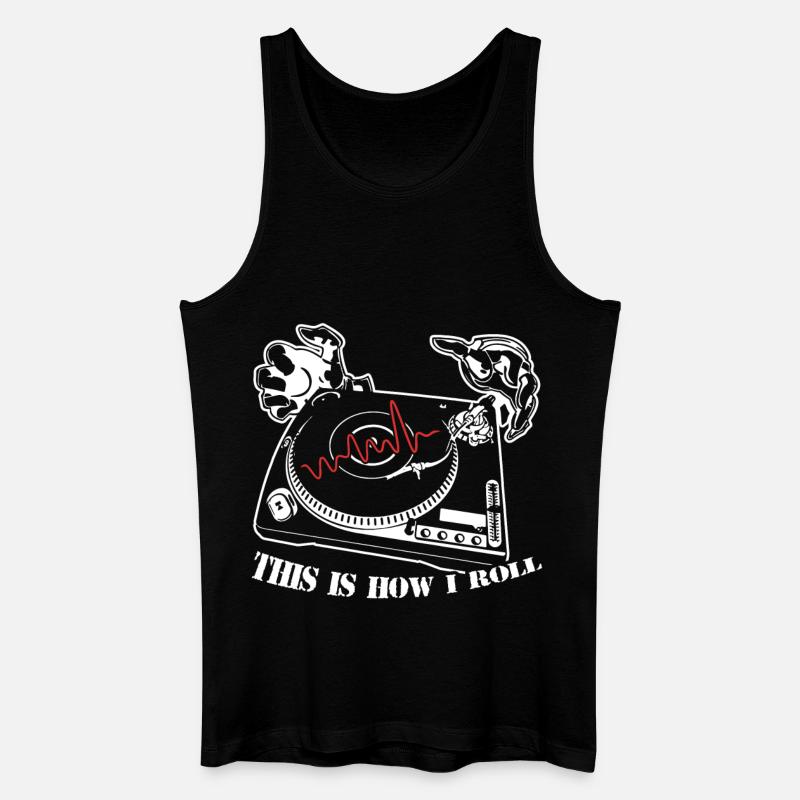 DJ So rollt DJ - Männer Bio Tank Top - Schwarz
