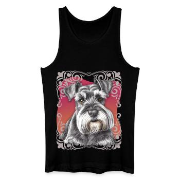 Schnauzer, Schnauzer-Papa, Schnauzer-Maman, Terrier - Débardeur bio Homme - noir - Devant