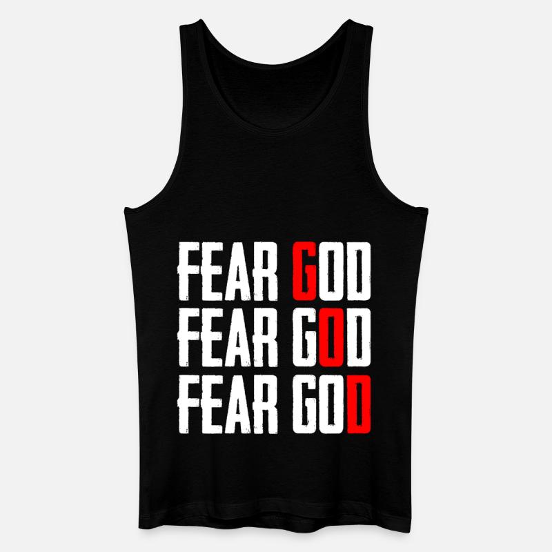 Fear God - Männer Bio Tank Top - Schwarz