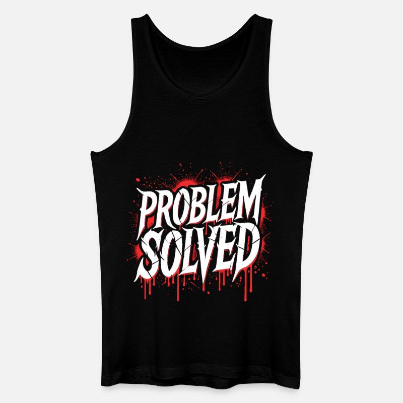 Problem Gelöst - Problem Solved - Männer Bio Tank Top - Schwarz