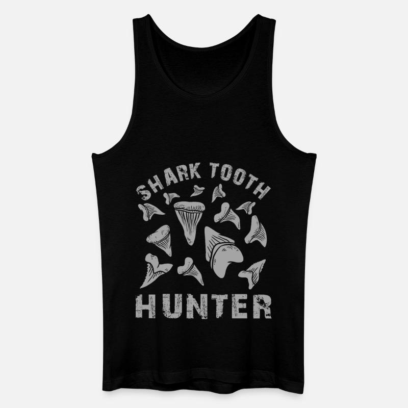 Shark Tooth Hunter Haifischzahn Jäger - Männer Bio Tank Top - Schwarz