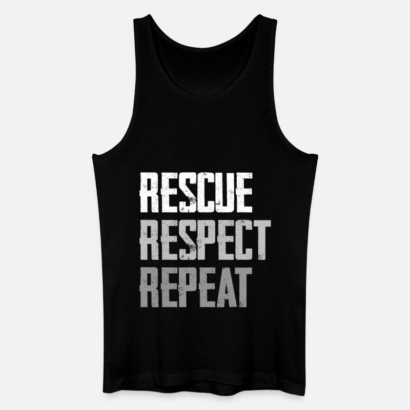 Rescue, Respect, Repeat Statement - Men’s Organic Tank Top - black