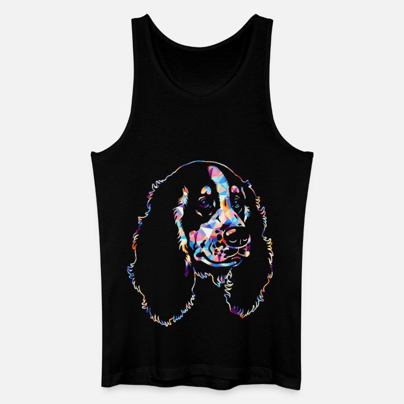 Cocker Spaniel Geometric - Men’s Organic Tank Top - black