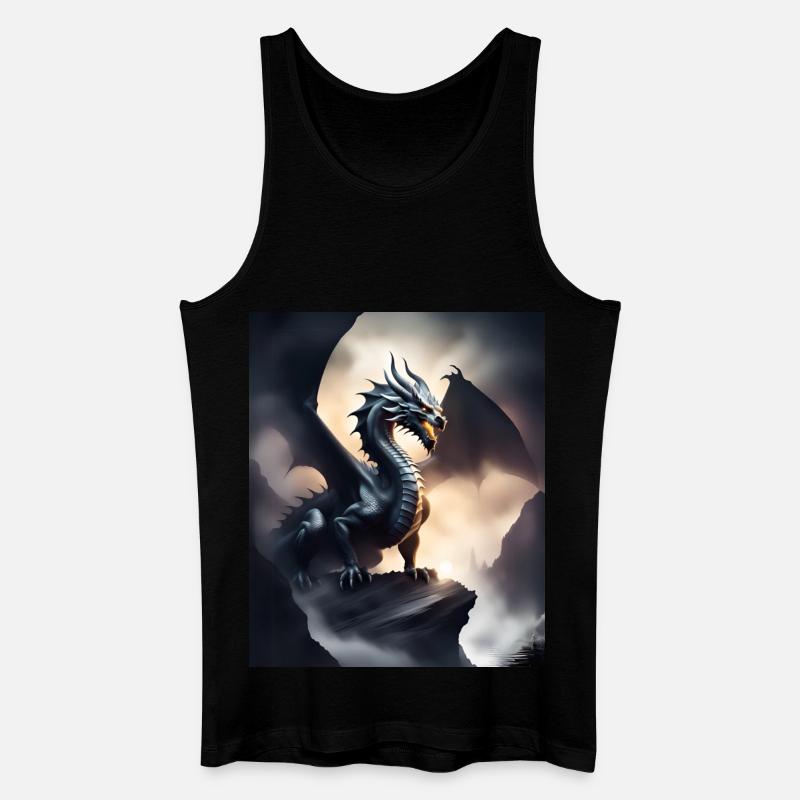 Dunkler Schattendrache - Männer Bio Tank Top - Schwarz