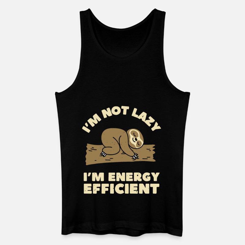 Ich bin energieeffizient - Männer Bio Tank Top - Schwarz