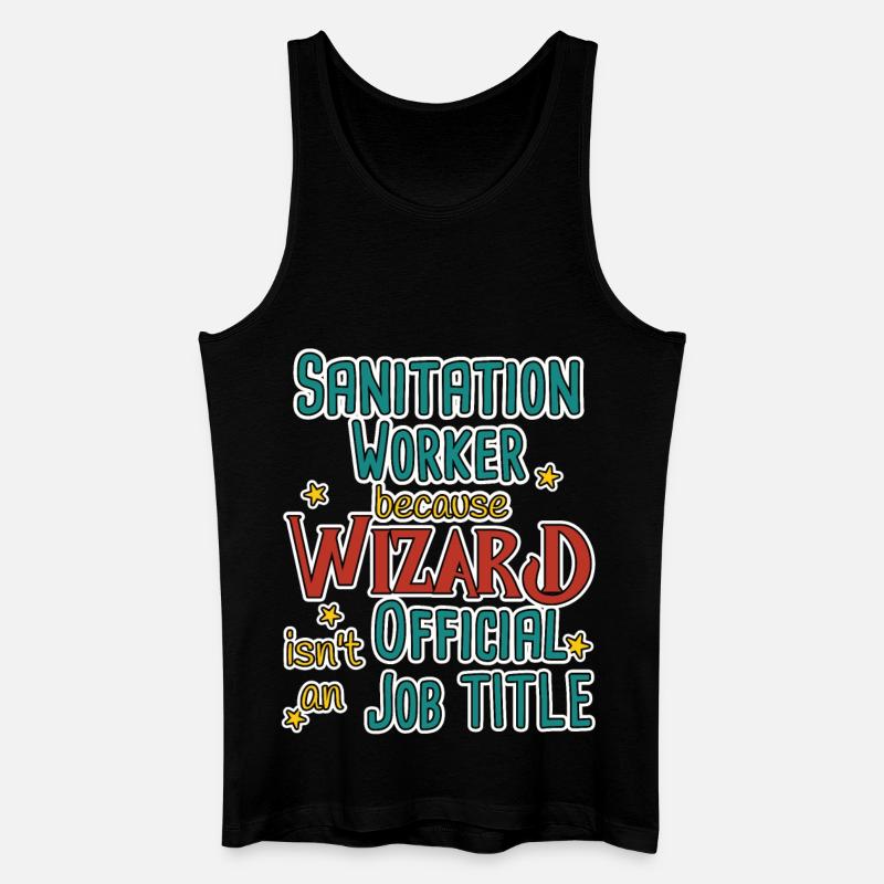 Sanitation worker Wizard - Men’s Organic Tank Top - black