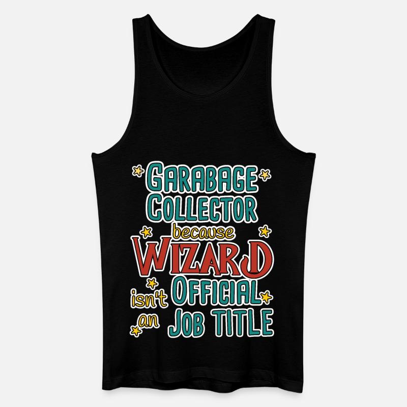 Garbage collector Wizard - Männer Bio Tank Top - Schwarz