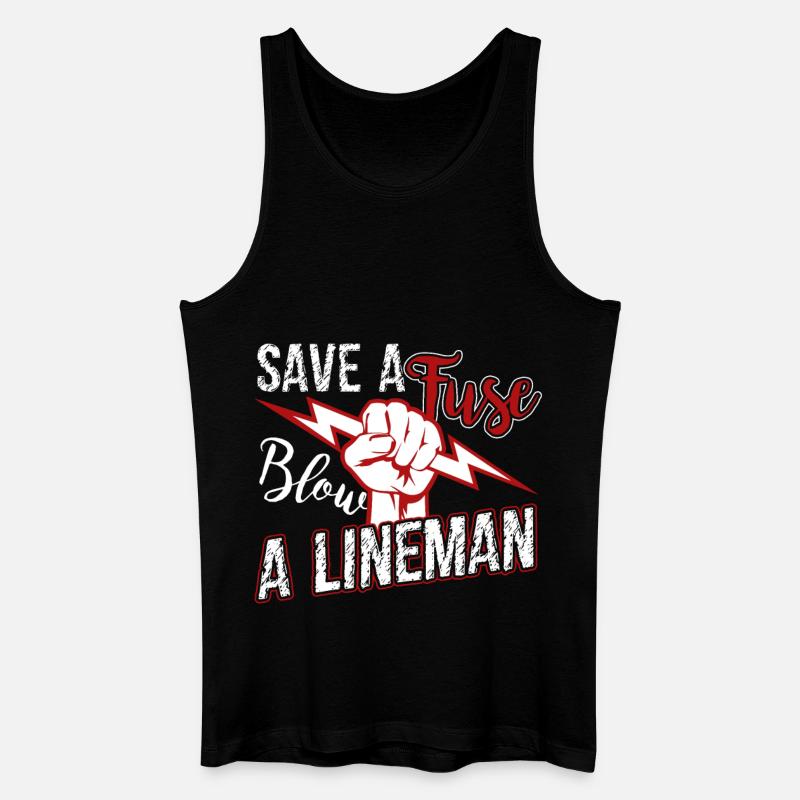 Lineman Blow A Lineman - Men’s Organic Tank Top - black