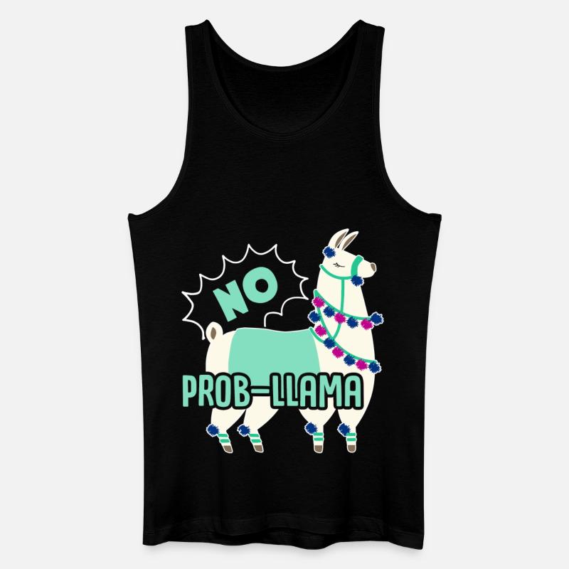 Llama No Prob Llama - Men’s Organic Tank Top - black
