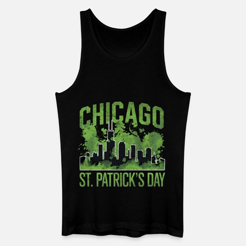 Chicago St Patricks Day - Männer Bio Tank Top - Schwarz