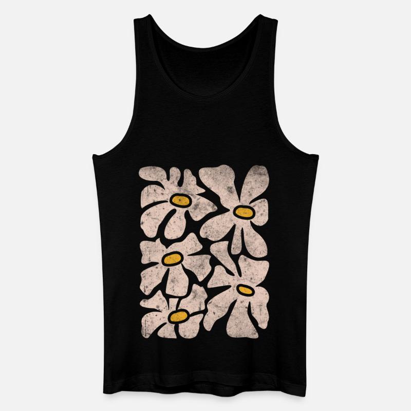Boho Wildflowers - Männer Bio Tank Top - Schwarz
