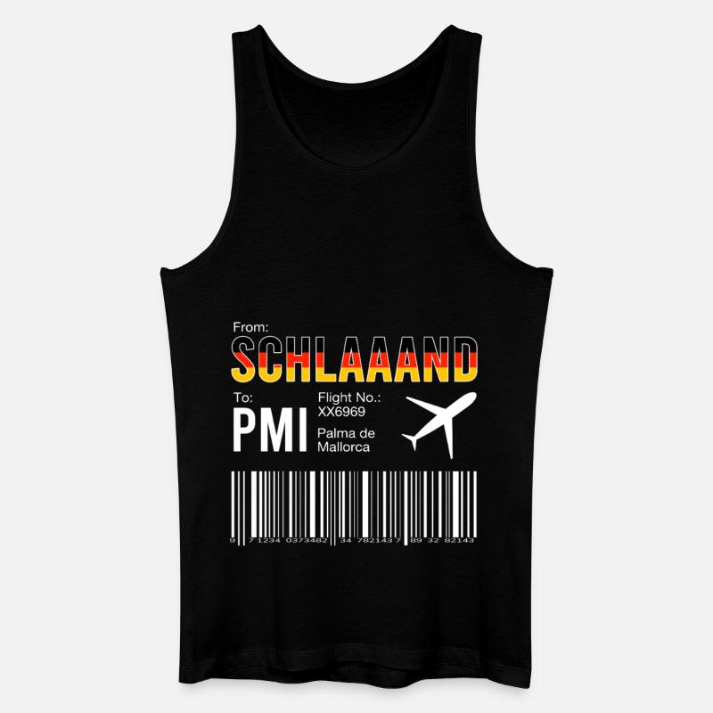 Mallorca boarding pass - Men’s Organic Tank Top - black
