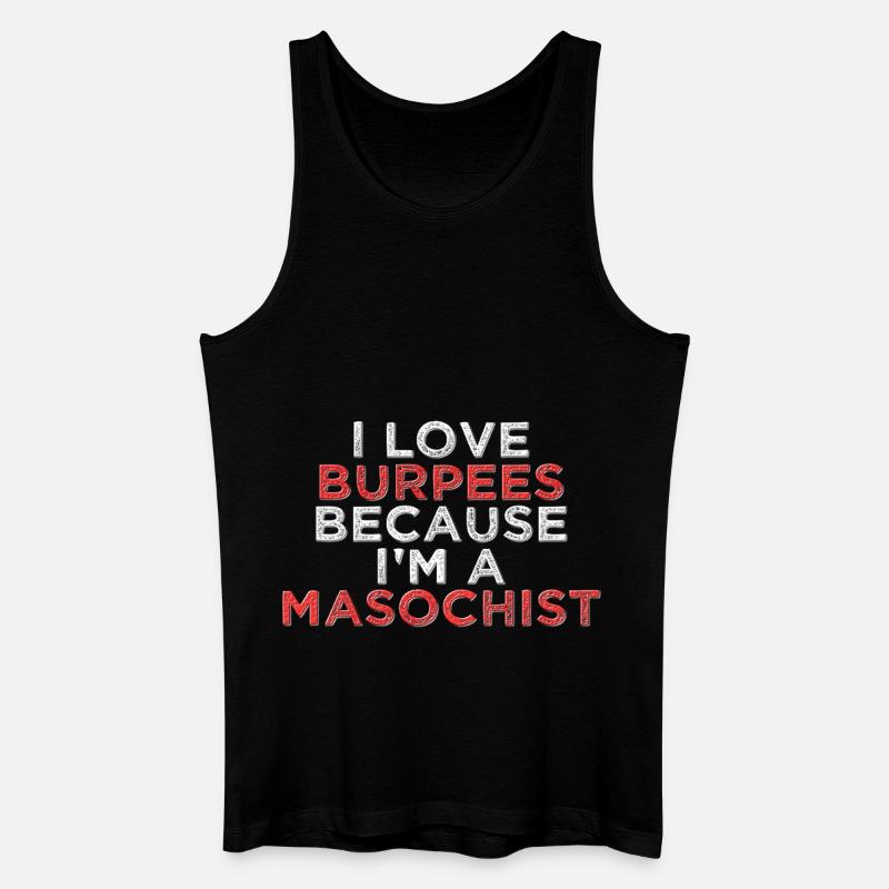 I Love Burpees - Männer Bio Tank Top - Schwarz
