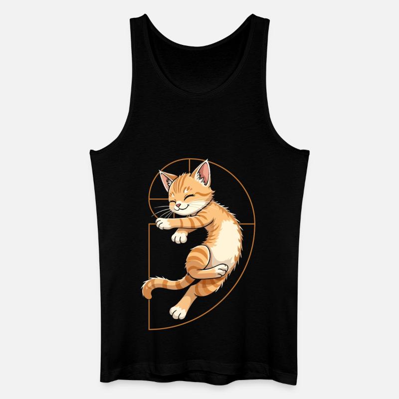 Fibonacci Katze - Männer Bio Tank Top - Schwarz