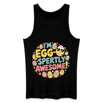 Ich bin eier-weise großartig – Ostergeschenk - Männer Bio Tank Top - Schwarz - Vorne