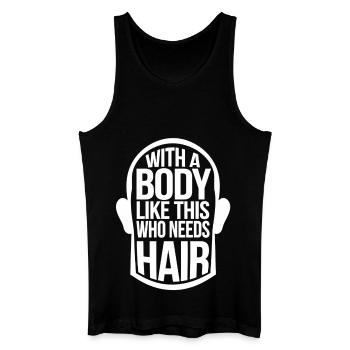 Glatze ist sexy – Witziges Männer-T-Shirt - Männer Bio Tank Top - Schwarz - Vorne
