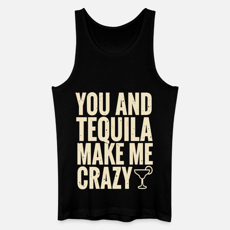 Tequila Party Spruch Zitat - Männer Bio Tank Top - Schwarz