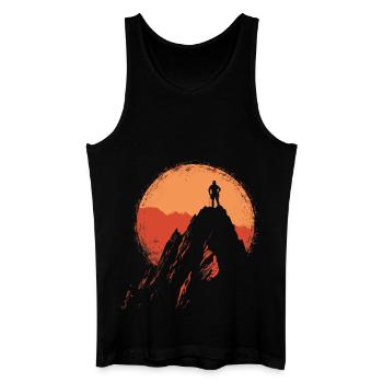 Bouldering: Mountaineering in the Alps near Sonnenau - Men’s Organic Tank Top - black - Front