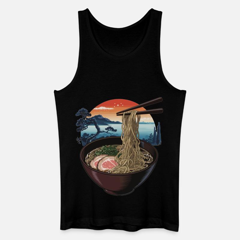 Japanische Ramen-Kunst - Männer Bio Tank Top - Schwarz