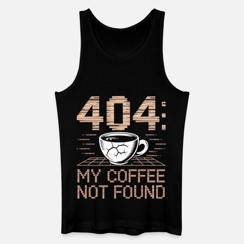 Kaffee Shirt 404 Fehlercode - Männer Bio Tank Top - Schwarz
