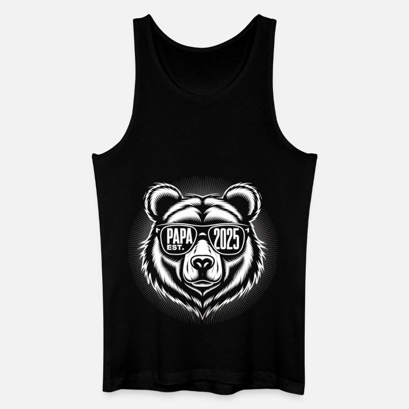Frisch gebackener Papa 2025 - Männer Bio Tank Top - Schwarz