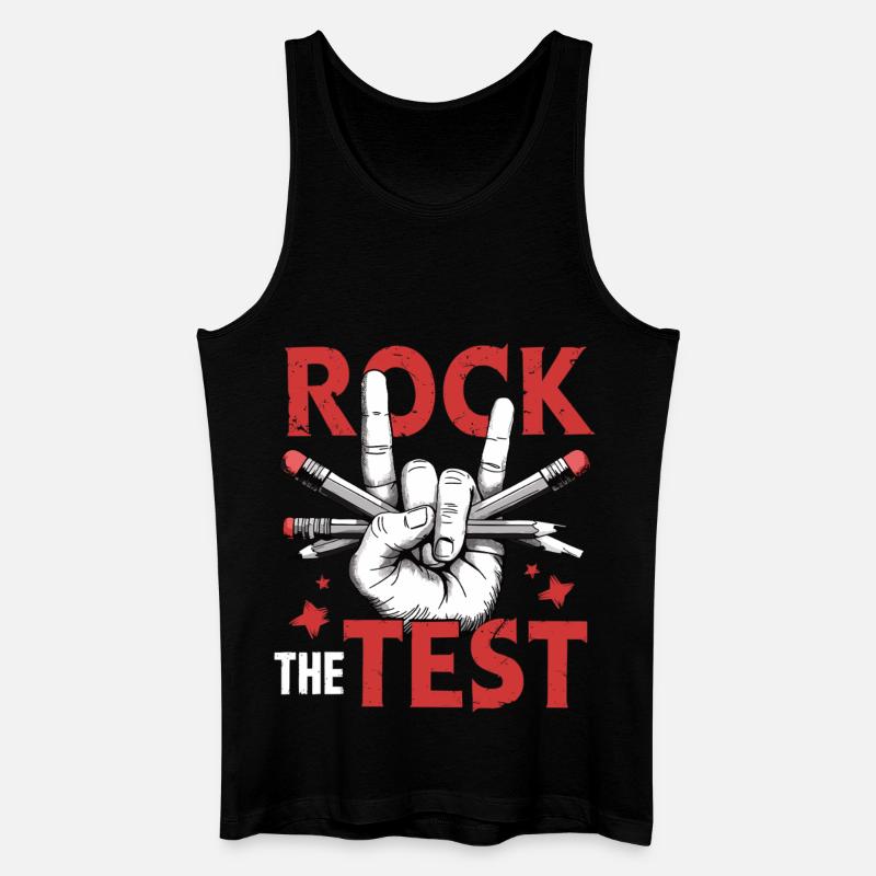 Rock the Test - Prüfungshelden - Männer Bio Tank Top - Schwarz