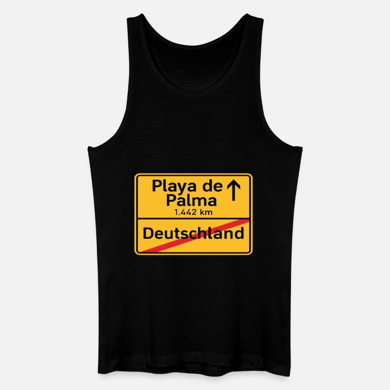 Playa de Palma Mallorca - Männer Bio Tank Top - Schwarz
