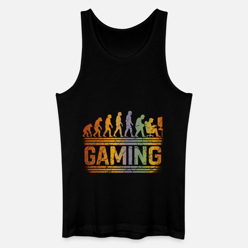 Evolution Gaming Shirt - Männer Bio Tank Top - Schwarz