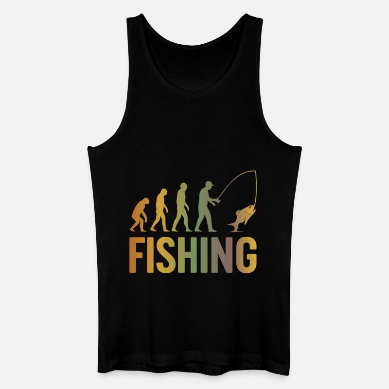 Evolution fürs Angeln - Männer Bio Tank Top - Schwarz