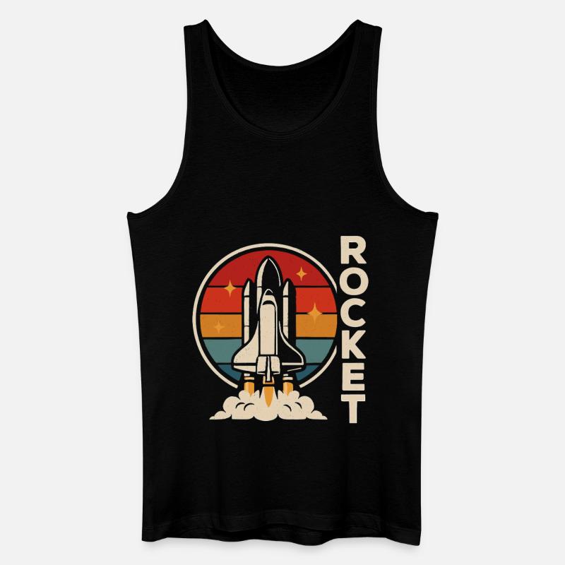 Raketen Rocket Fans - Männer Bio Tank Top - Schwarz