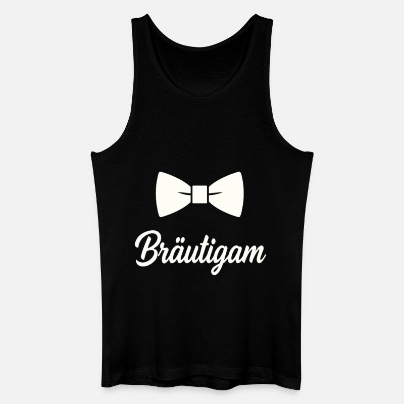 Bräutigam Fliege Hochzeit - Männer Bio Tank Top - Schwarz