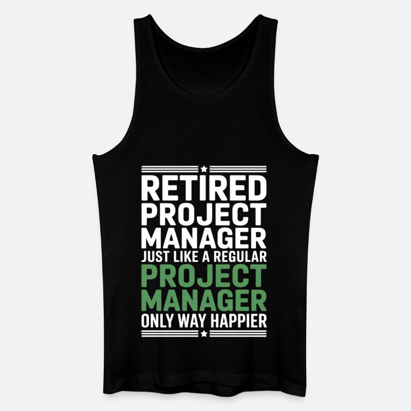 Rentner Projektmanager Spruch - Männer Bio Tank Top - Schwarz