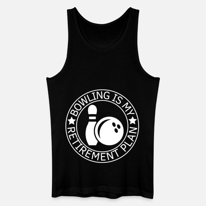 Bowling Ruhestand Spruch Rentner - Männer Bio Tank Top - Schwarz