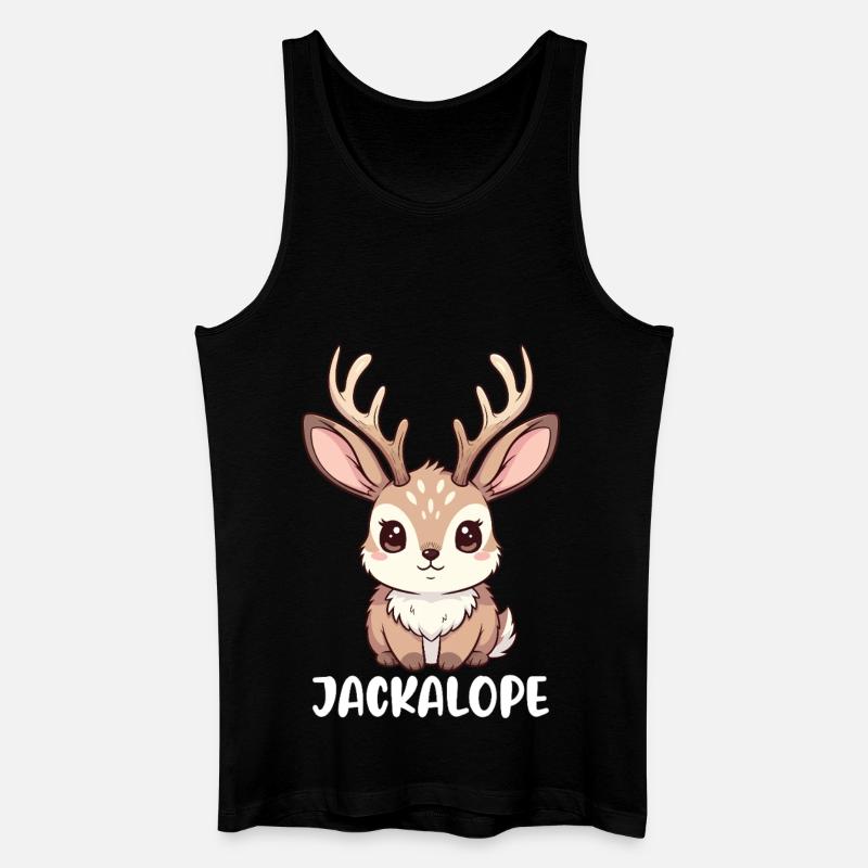 Jackalope - Männer Bio Tank Top - Schwarz