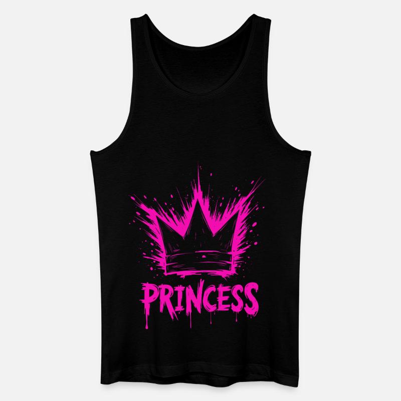 Prinzessin Krone Splash - Männer Bio Tank Top - Schwarz