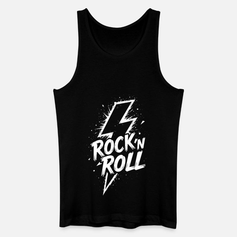 Rock 'n' Roll Blitz - Männer Bio Tank Top - Schwarz