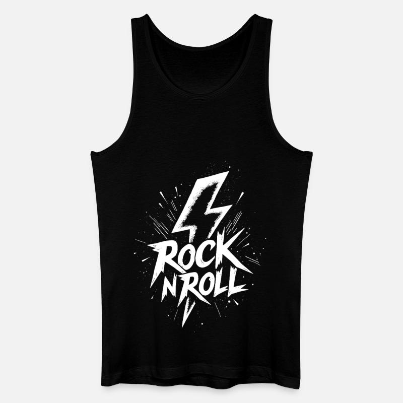 Rock 'n' Roll Blitz - Männer Bio Tank Top - Schwarz